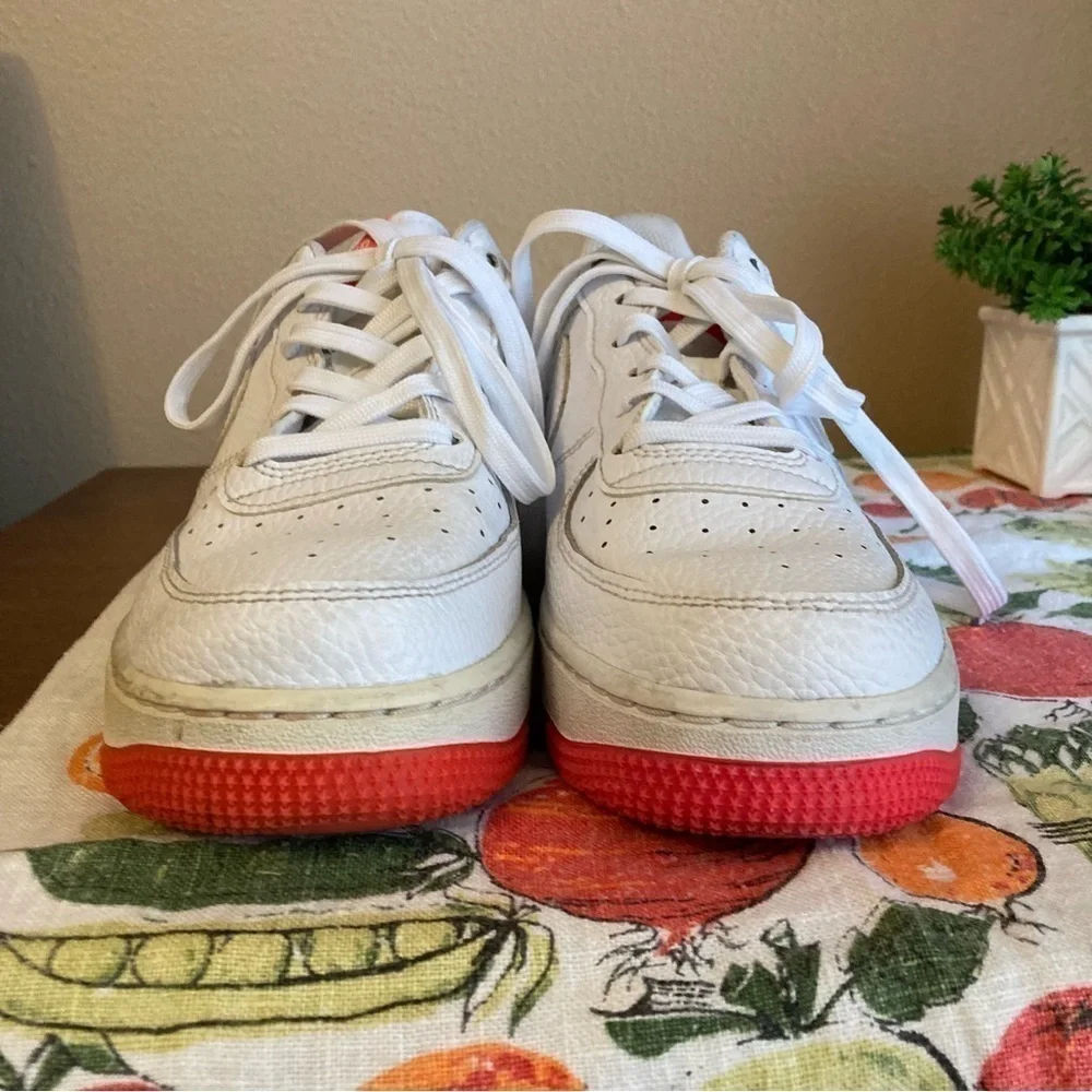 Nike hot pink and white Racer Air Force Ones size 7